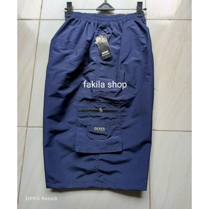 Celana Pendek Pria Katun Sogo Cargo  Santai  Jumbo L-XL Kolor Warna Boss