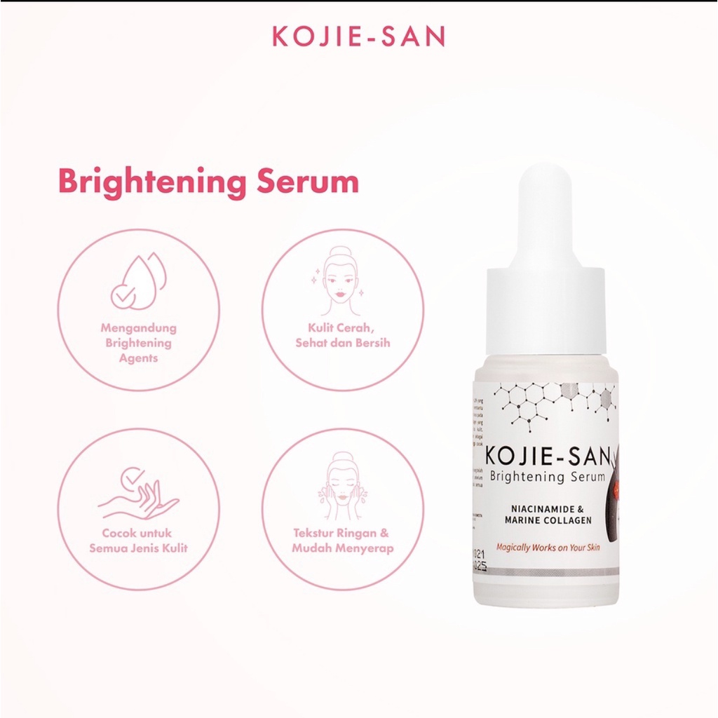 Kojie-San Serum Wajah 25ML Brightening Serum Whitening Serum Acne Serum BPOM