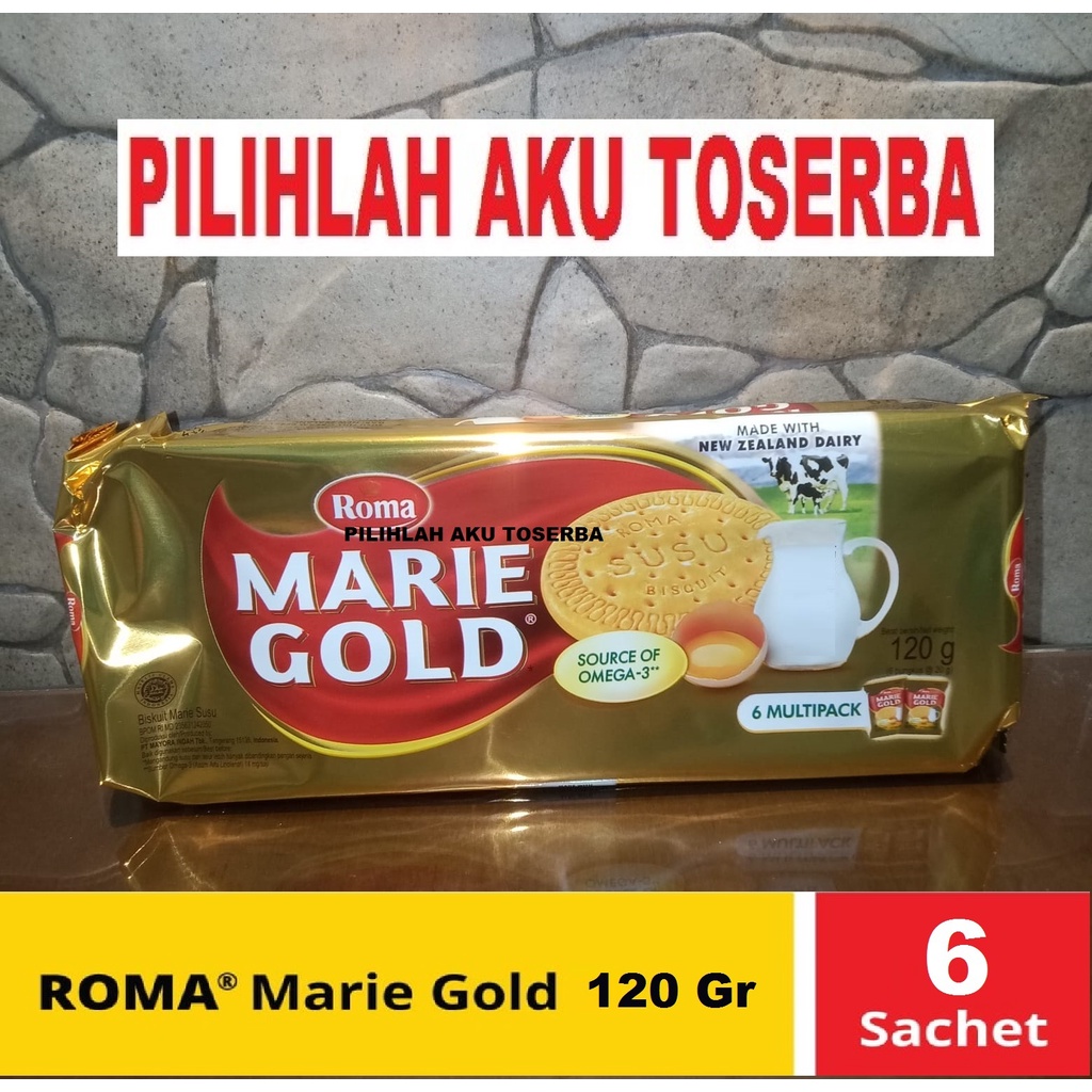 Roma MARIE GOLD 120 gr Multipack - (HARGA 1 DUS ISI 48 Pcs)