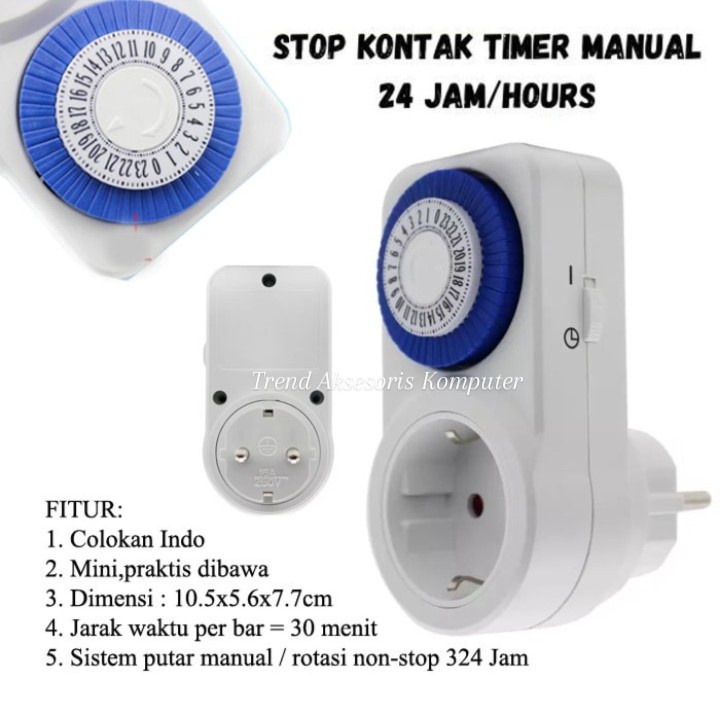 Trend-Stop Kontak Timer Analog / Manual /  Count Down Timer for Charger