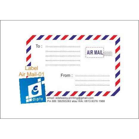 

Label Pengiriman Air Mail Kode 01-02 / Sticker / Label Shopping / Sticker Chromo / Label Shipping