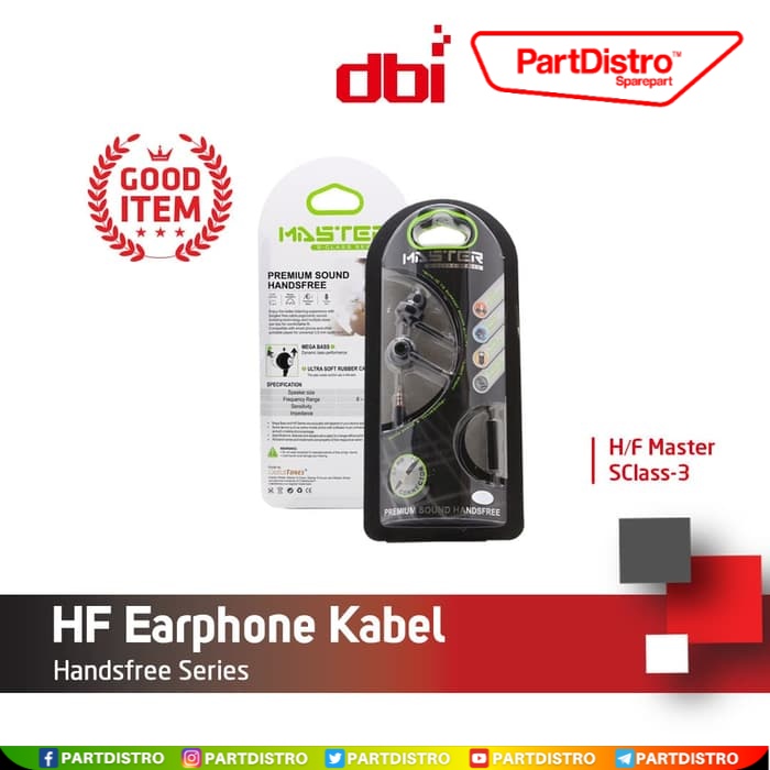 Stereo Headset - Earphone - Handsfree in Ear MASTER SCLASS-3 BASS ALL