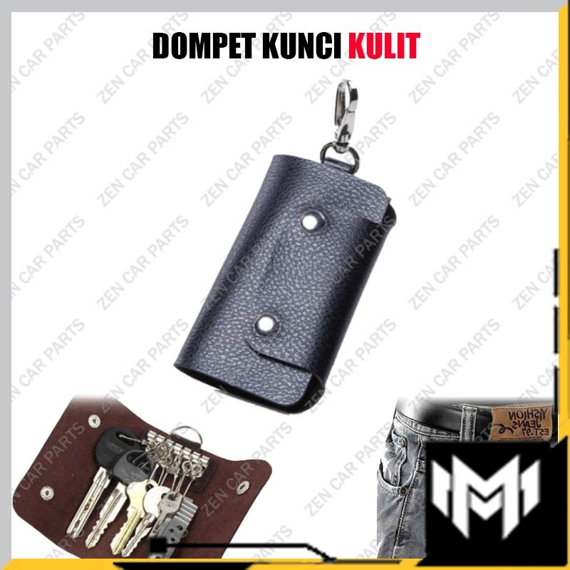 Dompet Kunci Mobil STNK Gantungan Kunci Dompet Kulit Isi 6 kunci warna Organizer Mobil Gantungan