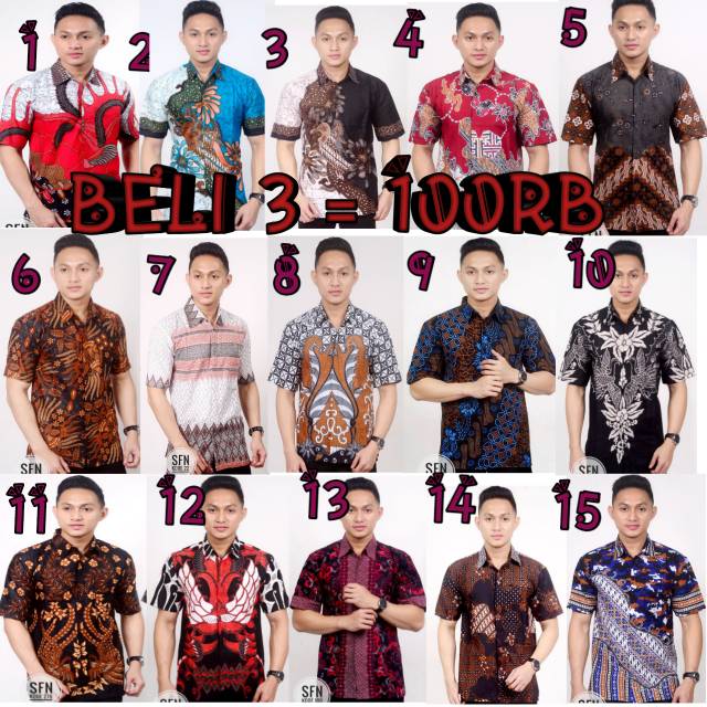 BELI 3 = 100RB/ KEMEJA PRIA/KEMEJA BATIK/ BAJU PRIA/ KEMEJA KANTOR/ HEM BATIK/ HEM KANTOR MURAH/HEM