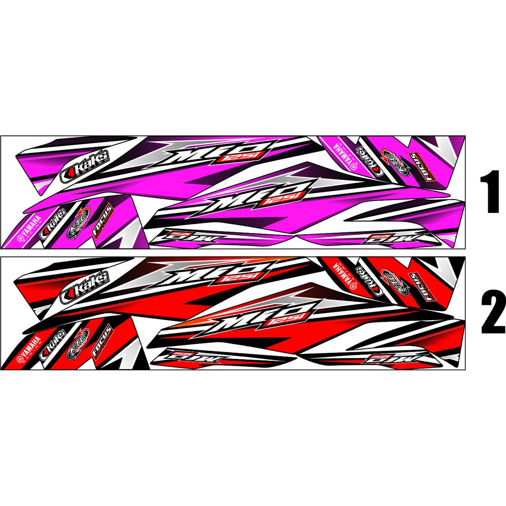 VARIASI STIKER ALL STIKER MOTOR MIO M3 FI / STRIPING MOTIF RACING YAMAHA MIO M3 VARIASI RACING MIO M