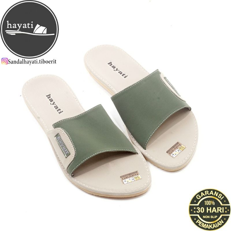 Sandal Teplek Wanita  Anti Slip On Selop elastis Flat/sandal slop karet cewek Murah Sandal Hayati Or