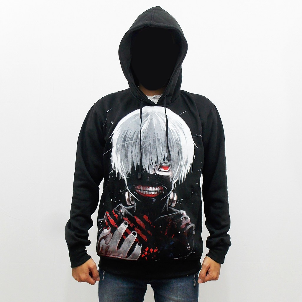 JAKET TOKYO GHOUL KEN KANEKI - JAKET ANIME TOKYO GHOUL - SWEATER HOODIE PRIA TOKYO GHOUL KEN KANEKI