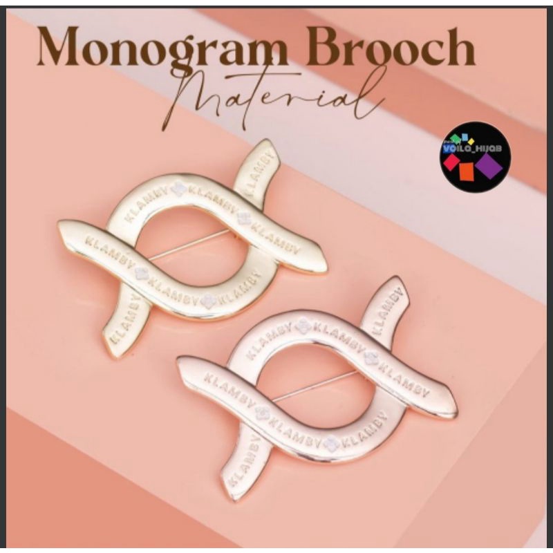 Monogram Brooch Wearing Klamby