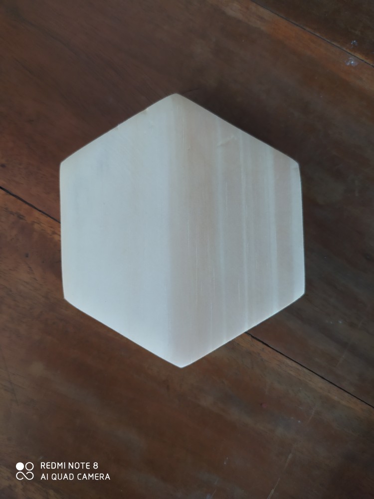 (kp02 )tatakan Gelas Pinus Hexagonal  Tatakan Gelas Tatakan Unik Tatakan Kayu Tatakan Kayu Mini