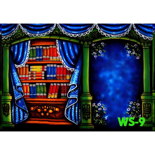 Background Foto Wisuda Rak Buku Ws9