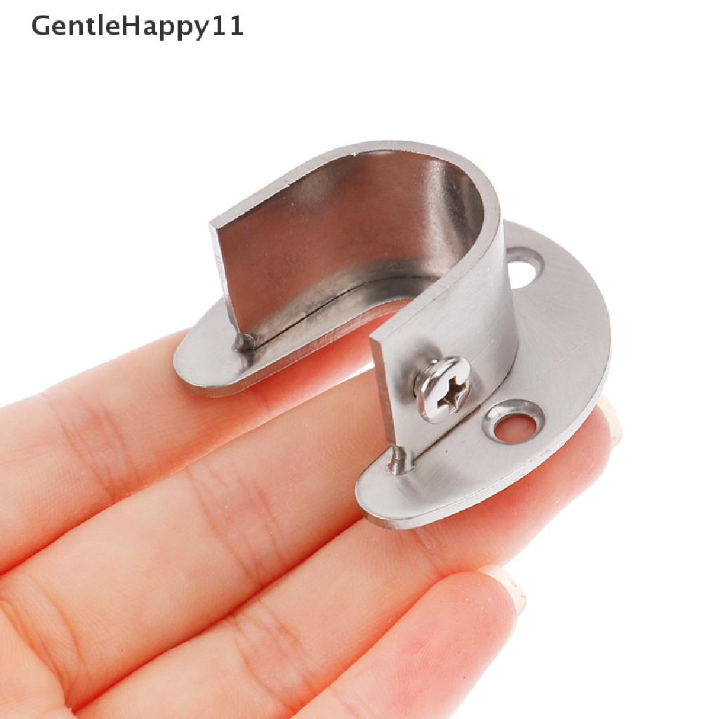 Gentlehappy Dudukan / Holder Batang Soket Flange Bahan Stainless Steel 19 / 22 / 25 / 32mm Untuk Lemari Pakaian