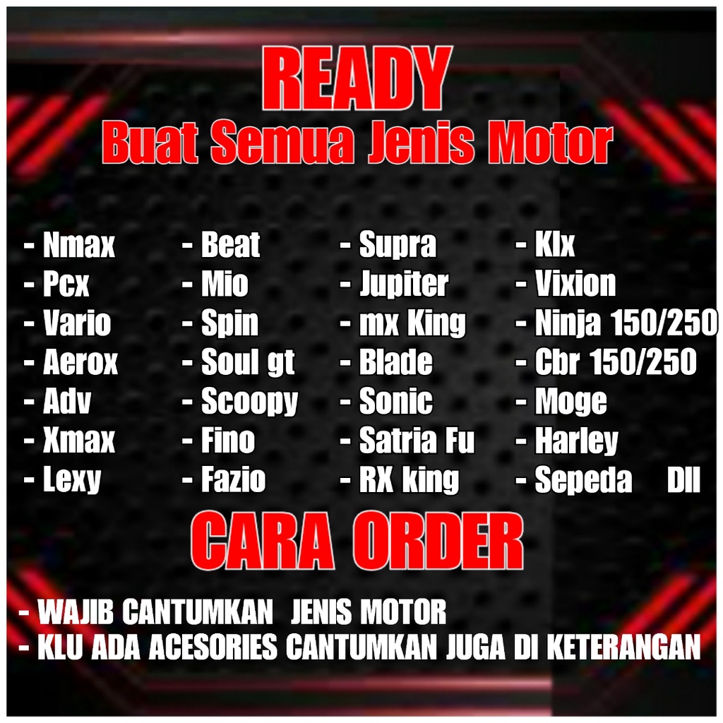 Cover Motor, Sarung Motor, Selimut Motor, Mantel Motor, Costume Ukuran Sesuai motor