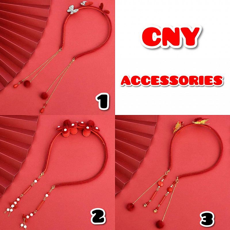Bando Anak Perempuan Impor Motif Cina Imlek / Aksesoris Rambut Bahan Berkualitas