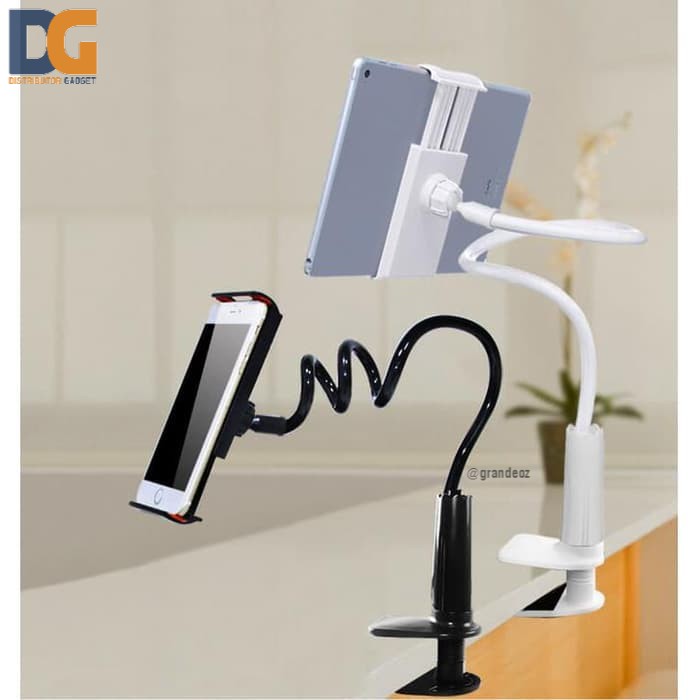 Universal Lazypod Tablet 360 Holder Lazy Pod Arm tripod stand Desk Meja Klip Smartphone HP Tab HP Handphone