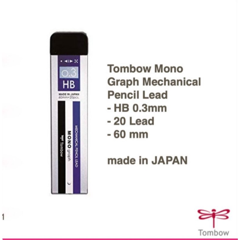 

Refill Tombow Mono Graph 0.3mm HB Isi Ulang Pensil Mekanik