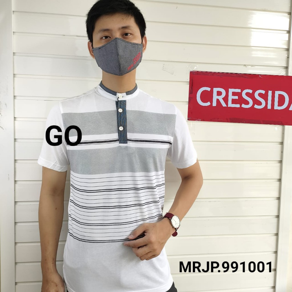 BB Baju Cowok CRESSIDA kaos busana muslim lengan pendek koko MRIP 100% ORIGINAL bahan katun