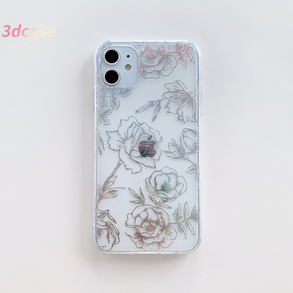 Casing Soft Case Compatible For iPhone 7 Plus 11 X 7 8 Plus XS SE 2020 Floral Bunga Back Cover