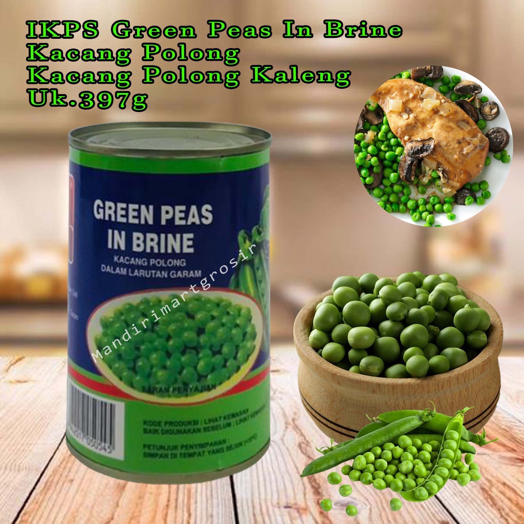 Kacang Polong *IKPS Green Peas In Brine * Kacang Polong Kaleng * 397g