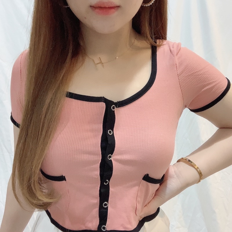 Jennie SquareNeck Top | Rib Korean Fashion Atasan Wanita | Maimon Grosir