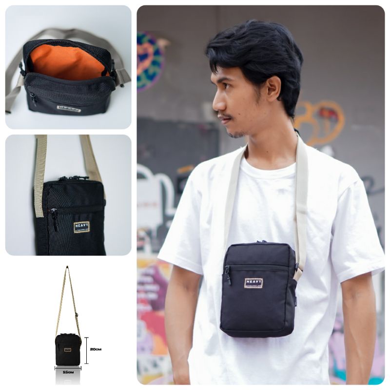 Tas Heavy.tas selempang distro original heavy ukuran 20x15.slingbag heavy.tas murah