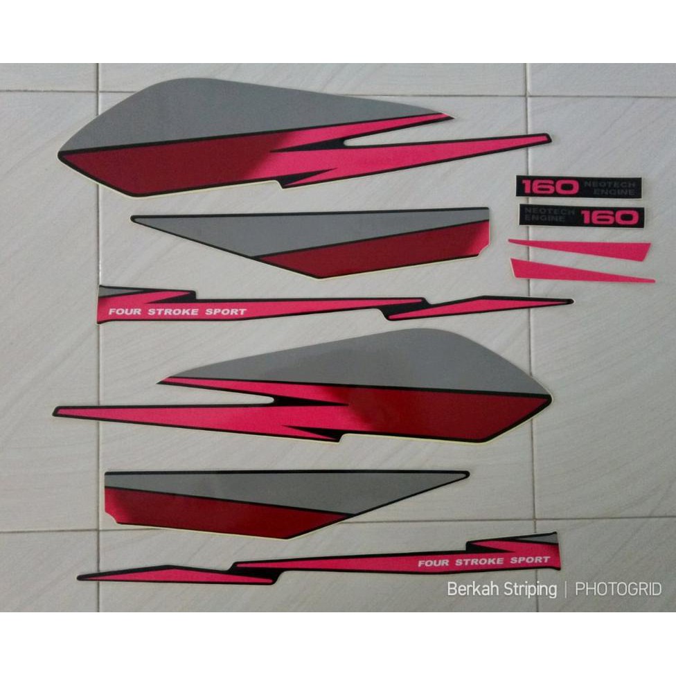 Aksesoris Striping Stiker Lis Standart Motor Honda Gl Pro Tahun 95 - 1995