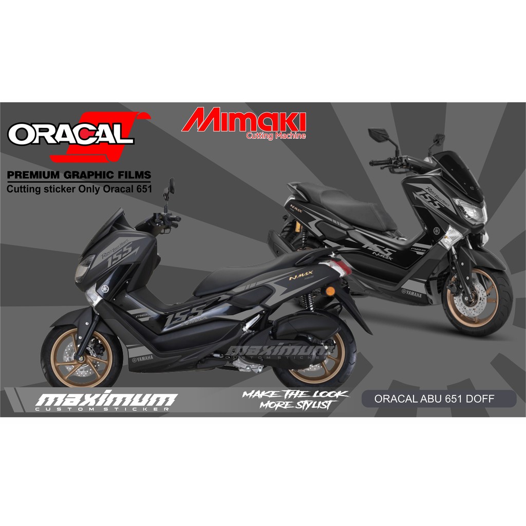 CUTTING STICKER NMAX - STRIPING STIKER ORACAL WARNA ABU ABU