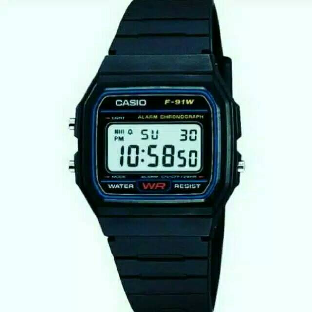 JAM TANGAN WANITA CASIO DIGITAL F-91w HITAM