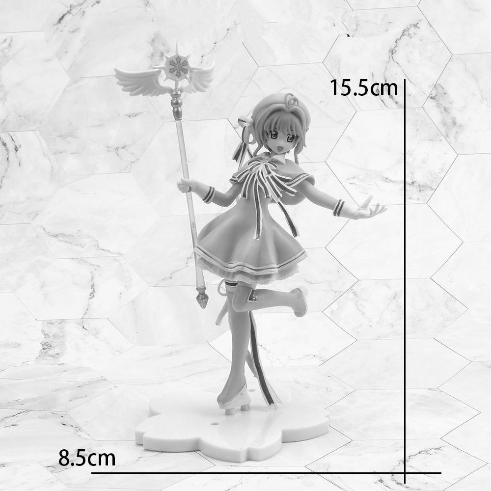 Needway  Captor Sakura Figure Mainan Model Figure Anime PVC Tongkat Ajaib Anak Perempuan