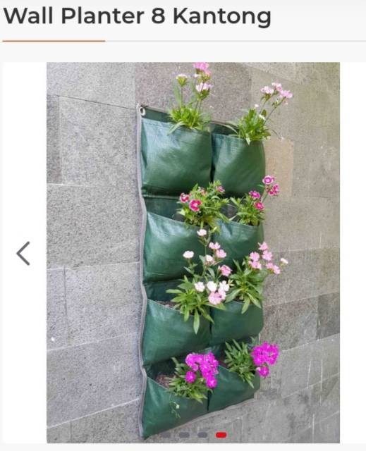 Vertical Garden TOB Pot Kantong Wall Planter Vertikultur 8 Kantong