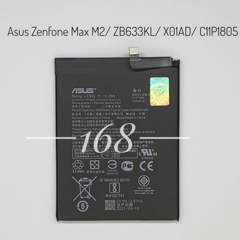 Baterai Batre Asus Zenfone Max M2 ZB633KL X01AD Batere Battery Asus C11P1805 Original