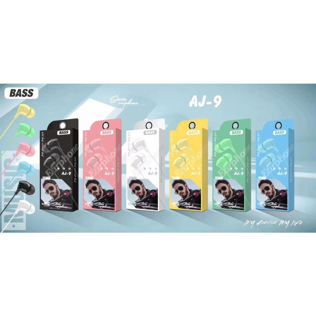 VIBOX EARPHONE MACARON HANDSFREE MACARON HF AJ-09 SUPERBASS