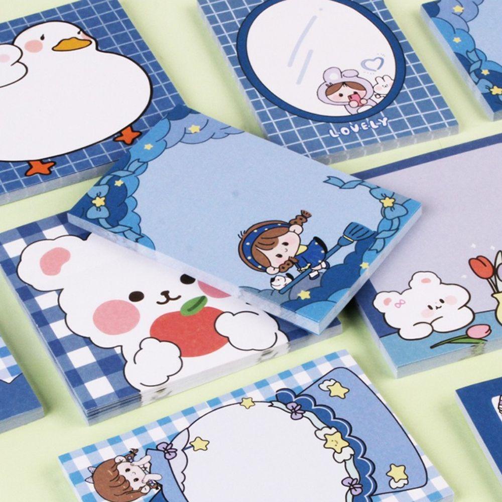 Lanfy Diary Memo Pad Kawaii Ins Kertas Label Alat Tulis Siswa Sticky Note Perlengkapan Sekolah Pesan Stiker