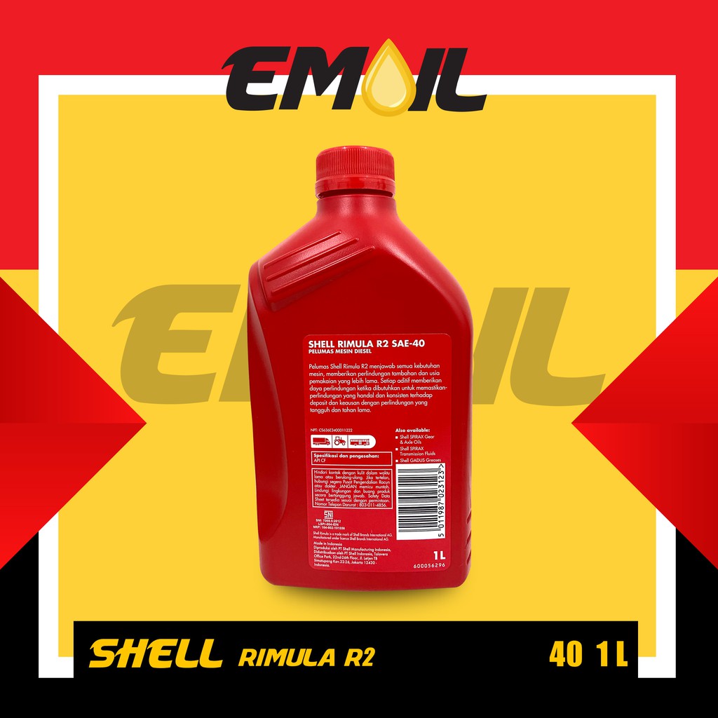 Oli Diesel Shell Rimula R2 sae 40 isi 1 liter