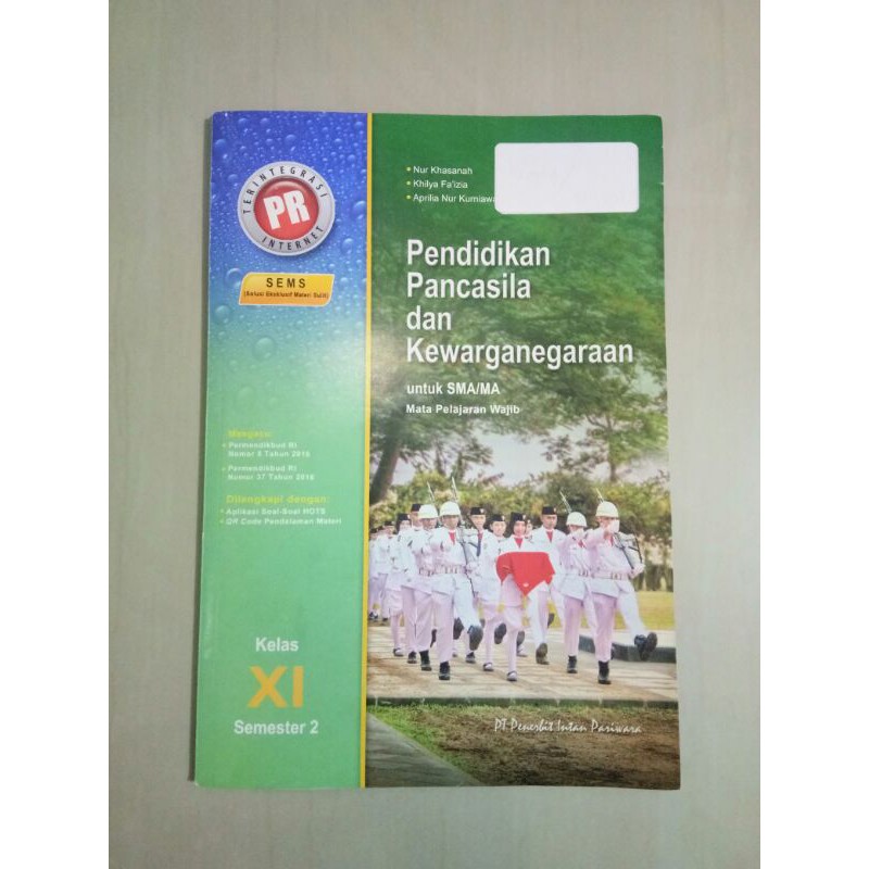 LKS PPKN semester 2 intan pariwara kelas 11 SMA [ BEKAS ]