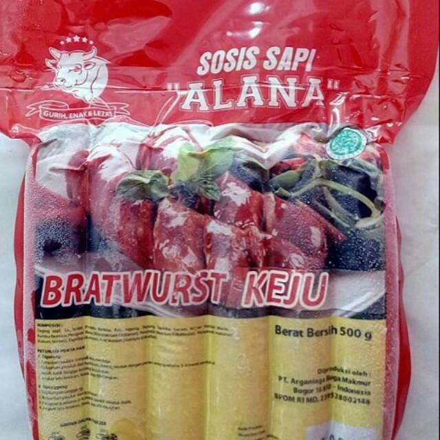 

Alana sosis sapi keju 500 gr jumbo isi 6