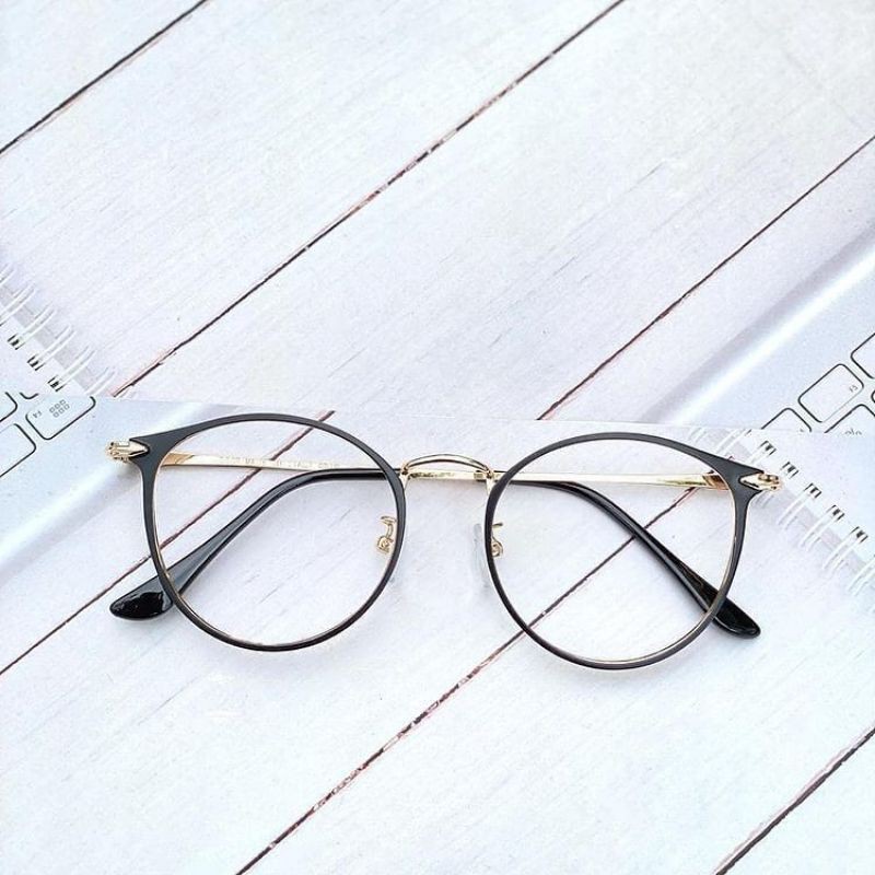 NEW KACAMATA PHOTOCROMIC WANITA PRIA TERBARU FRAME TITANIUM OPTIK FASHION VINTAGE BLUERAY