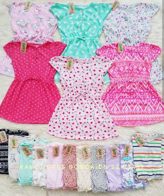 Aneka dress anak bobokids size kids 2345y per 10 motif random-5