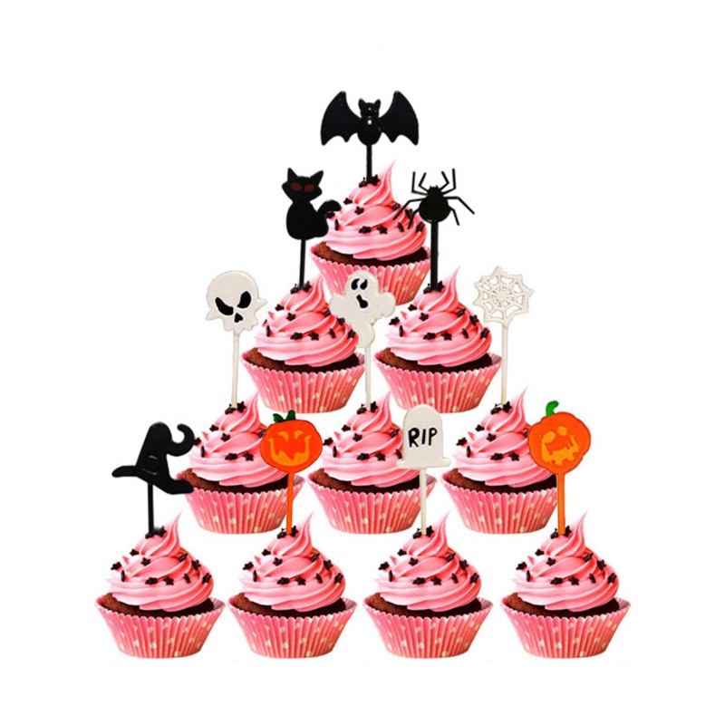 Zzz 10pcs / Set Topper Cupcake Desain Gigi Untuk Dekorasi Halloween / Baby Shower