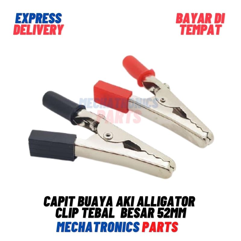 [DEV-9210] CAPIT BUAYA AKI ALLIGATOR CLIP TEBAL PEGANGAN KOTAK MERAH HITAM BESAR