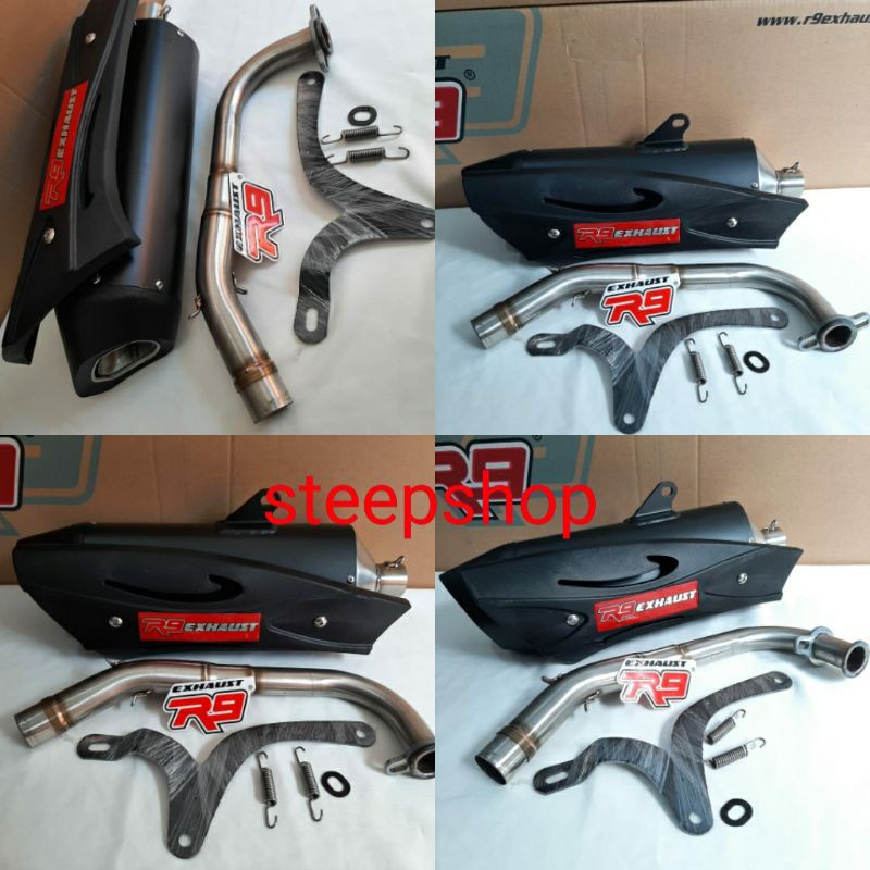 knalpot R9 misano yamaha mio m3 mio z,,mio soul,,gt 125 original