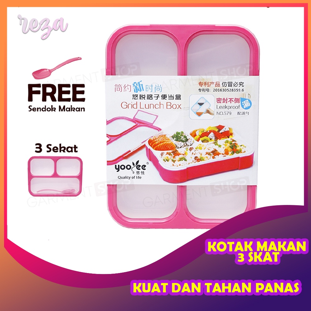 Kotak Makan Plastik Yooyee Kotak Makan Anak Set Kotak Bekal Plastik Kotak Makan Sekat Murah
