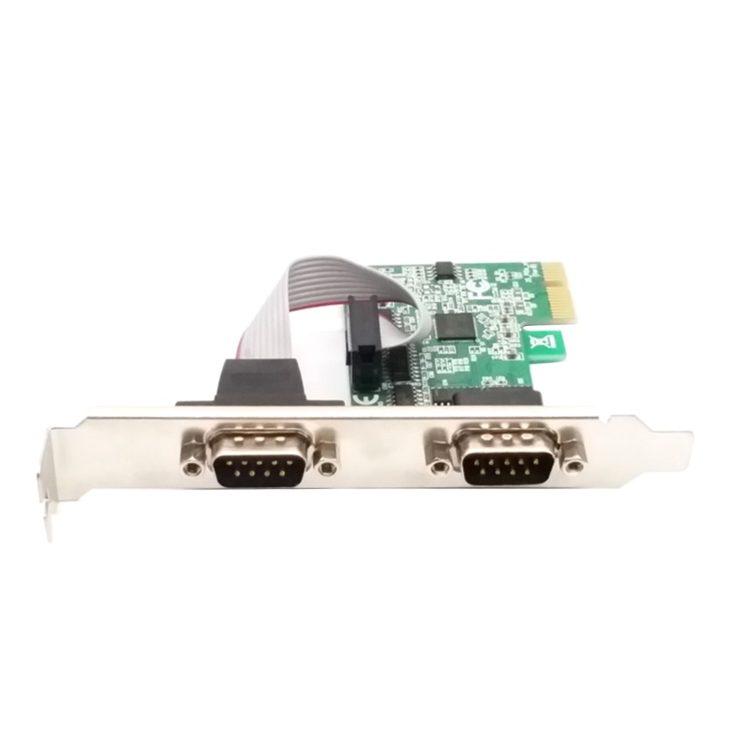 Zzz Adapter Konverter PCI-E Ke Industri DB9 x2 Serial RS232 COM Chip AX99100 25Mb