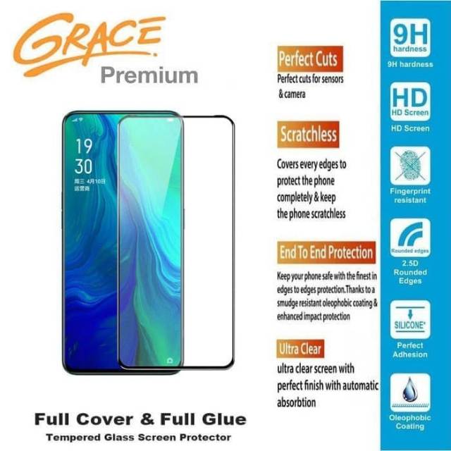 TEMPERED GLASS FULL LEM 6D OPPO RENO 6.4 10X ZOOM NEW 2019