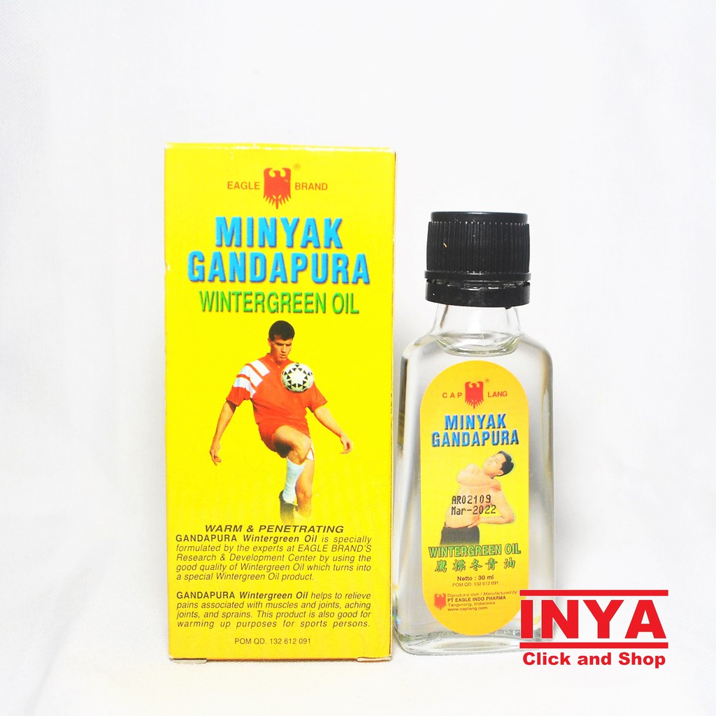 CAP LANG MINYAK GANDAPURA EAGLE BRAND - WINTERGREEN OIL 30ml - Minyak Pijat Gosok - Pijat