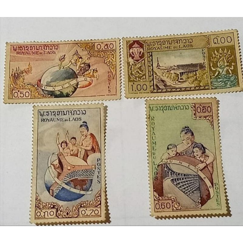 

Perangko kuno Laos tahun 1958 set 4 lembar