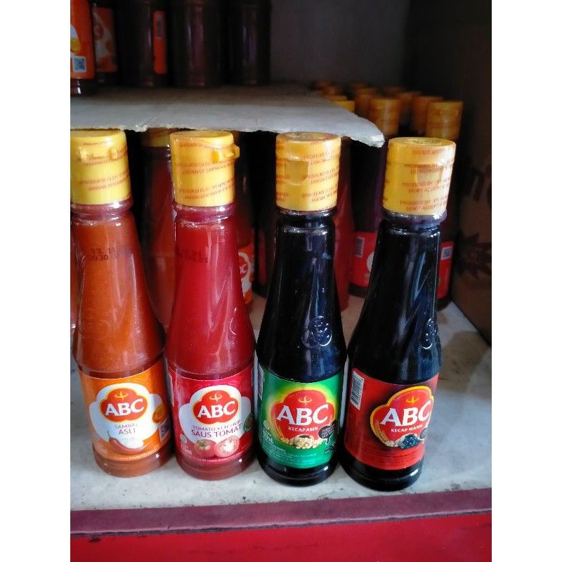 

kecap manis/kecap asin/saos/sambal ABC 135 ml botol meja