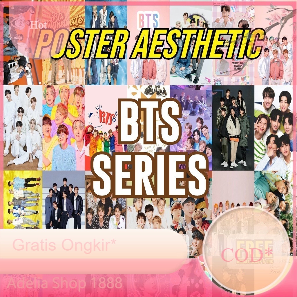 [COD] POSTER AESTHETIC BTS DEKORASI HIASAN STIKER DINDING ESTETIK STICKER KAMAR WALLDECOR WALLPAPER 