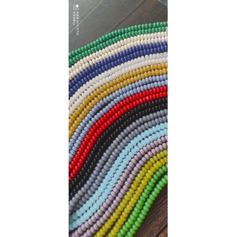 Mutiara glassbead oval  size 5*8mm /Manik Tube Beads  / Manik Batu oval / Manik Manik Bahan Akrilik 