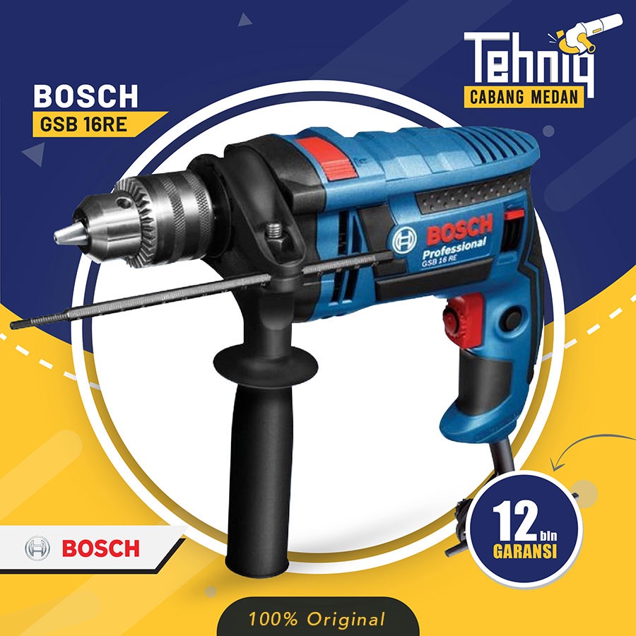 Mesin Bor Listrik Tembok Dinding Beton BOSCH GSB 16 RE Impact Drill 16 mm
