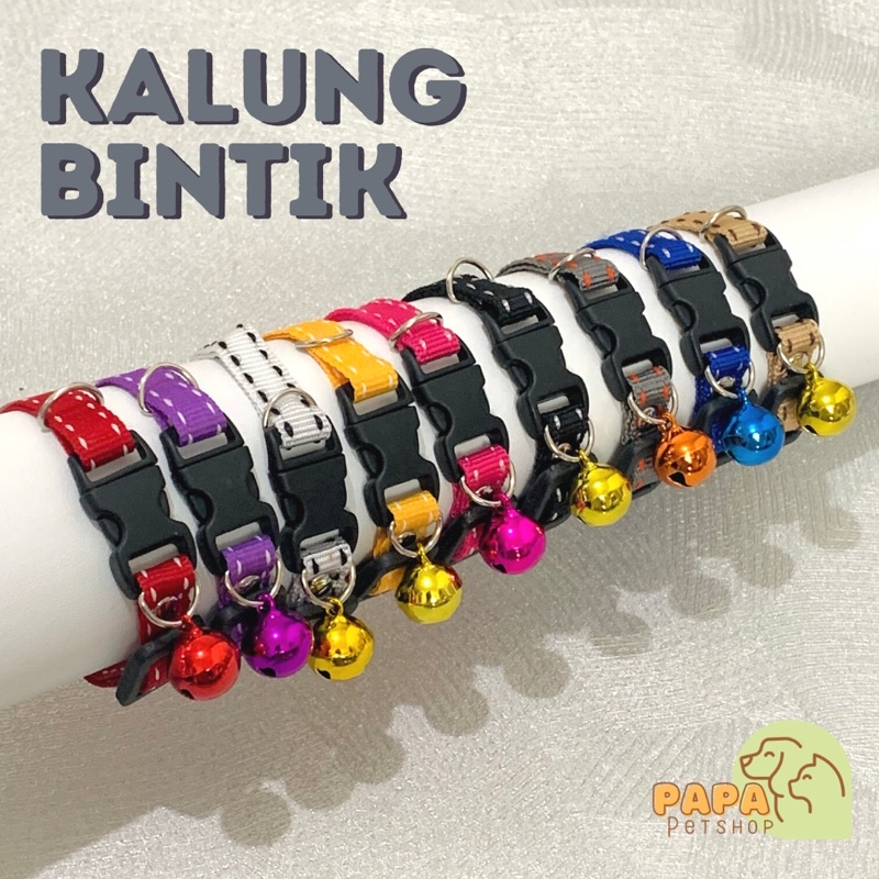 Kalung BINTIK Kucing / Anjing Kecil lonceng